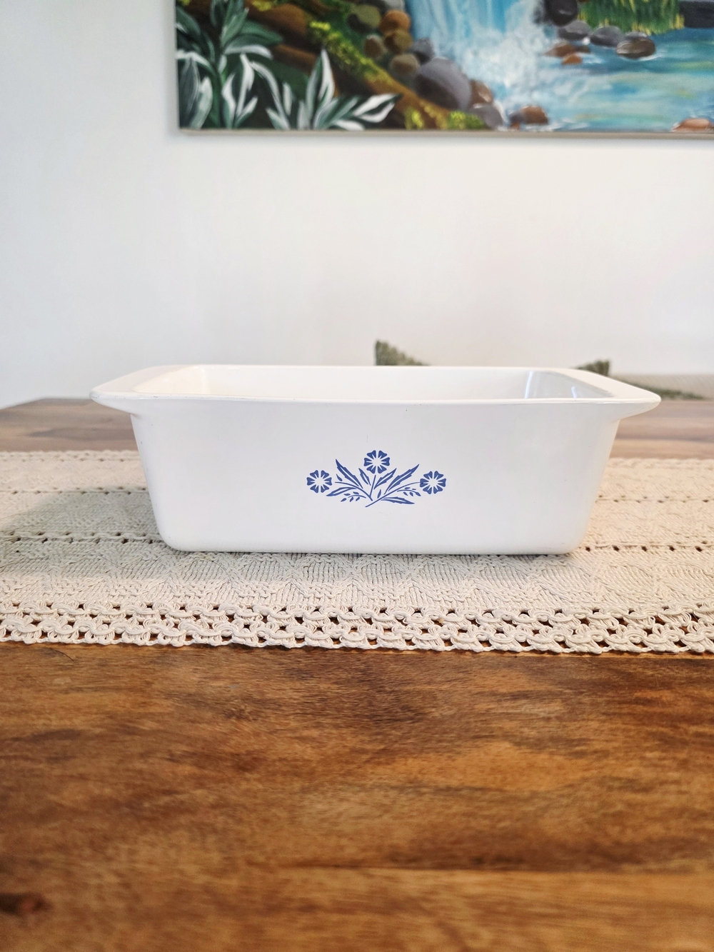 Vintage CorningWare Blue Cornflower Loaf Pan P-315-B 2 QT Made in Canada